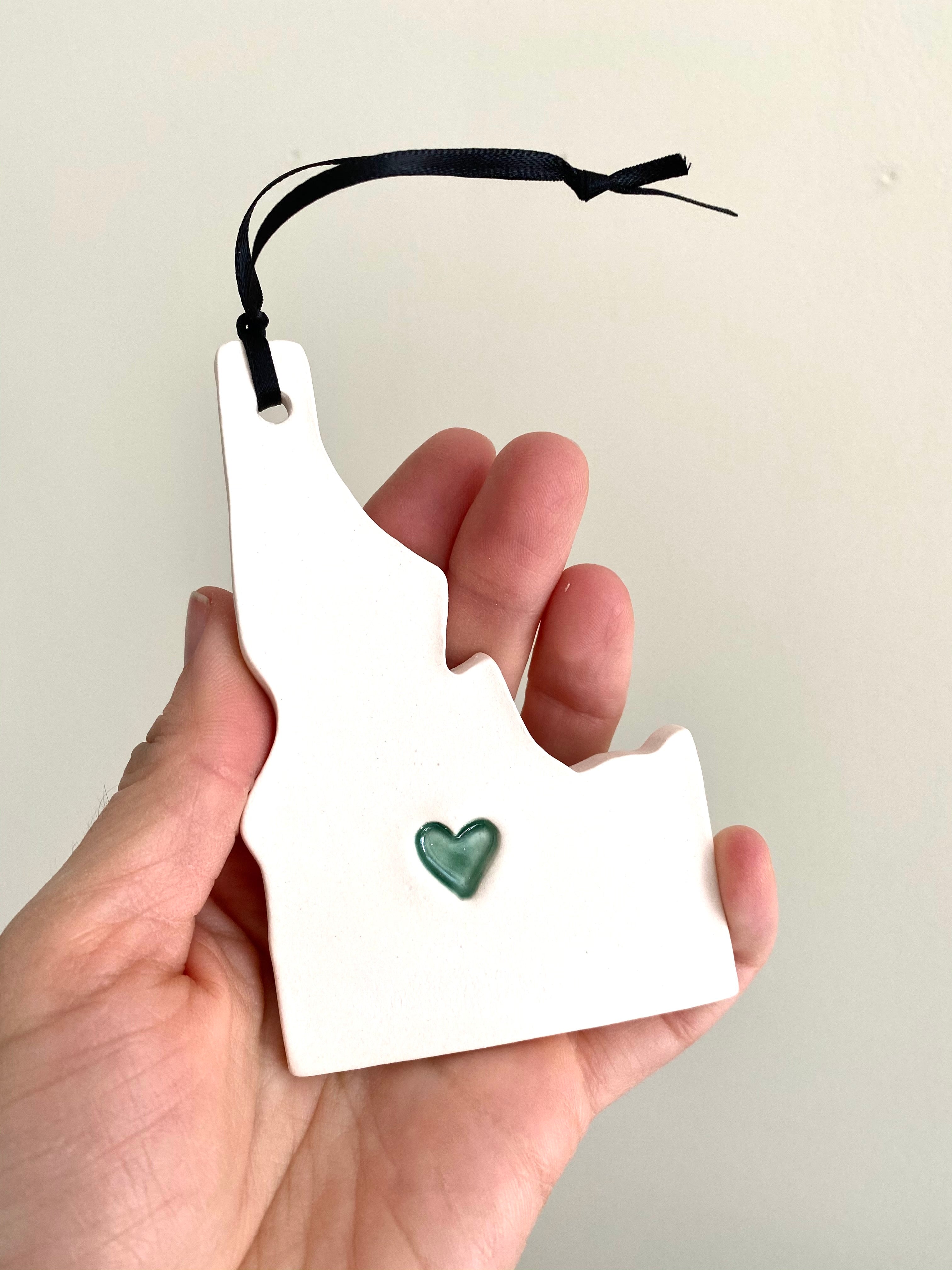 State Ornament with Heart - Made to Order