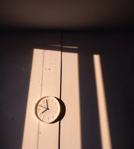 Clock hanging on wall