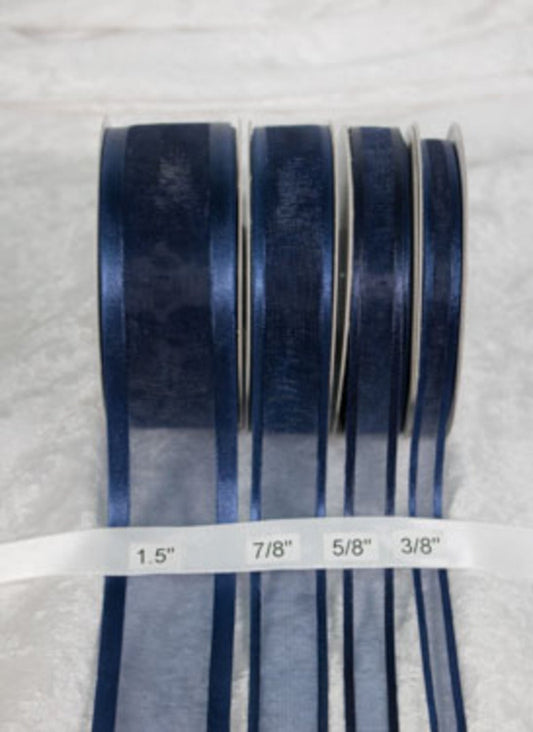  AMORECREATIONS - Teal Organza Ribbon with Satin Edge-25 Yards X 1.5  Inches