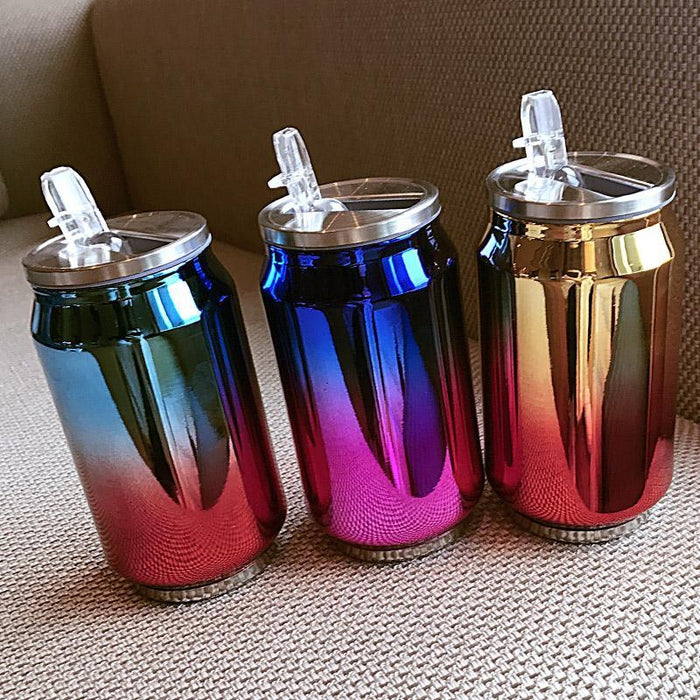 300ml Ombre Stainless Steel Can Cup With Straw - Buy ...