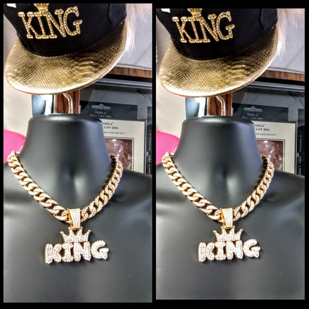 Buy Jewelry Gold King Necklace and Hats in St Paul at Optimismic wigs and gifts.