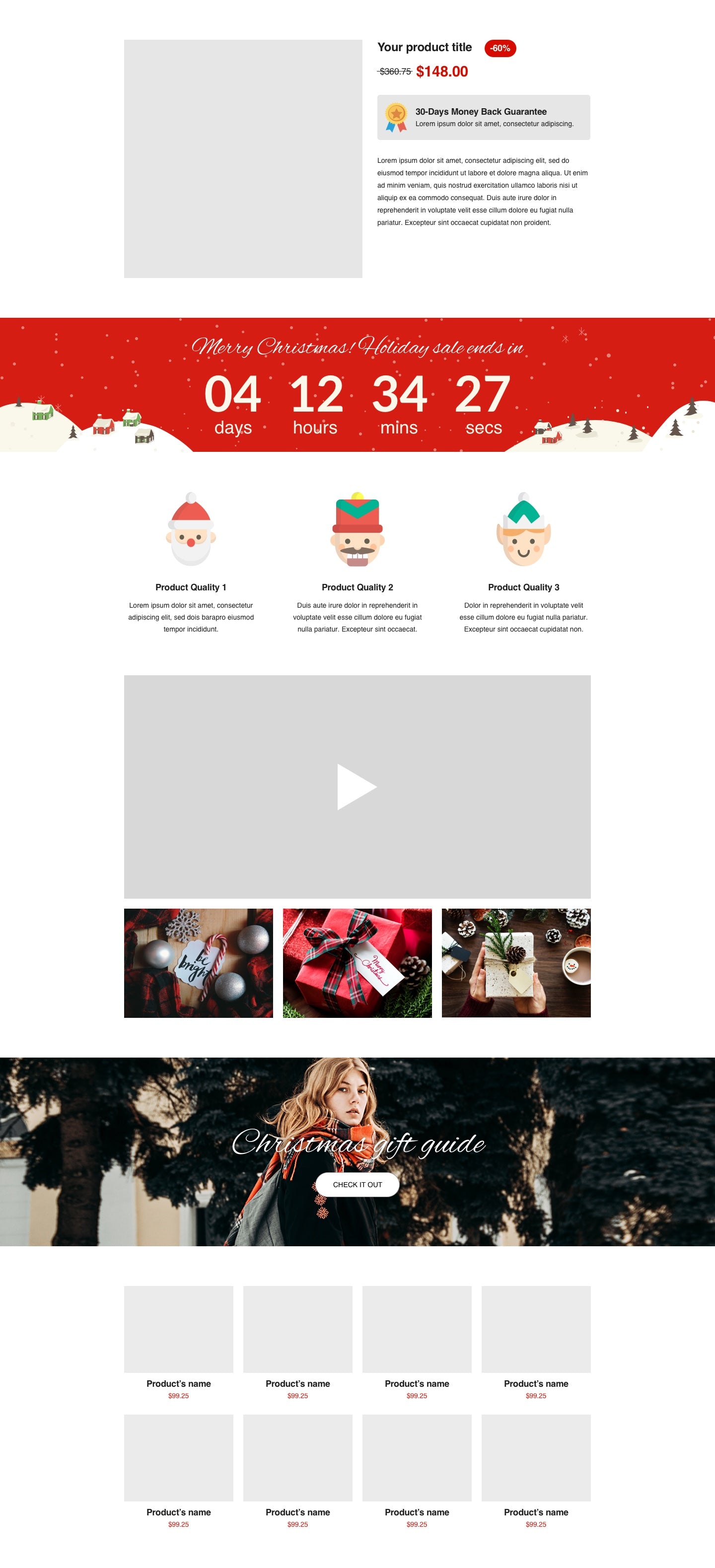 5 best Christmas landing page templates for Shopify