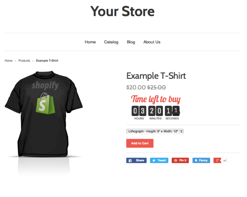 Shopify conversion rate optimization - countdown clock