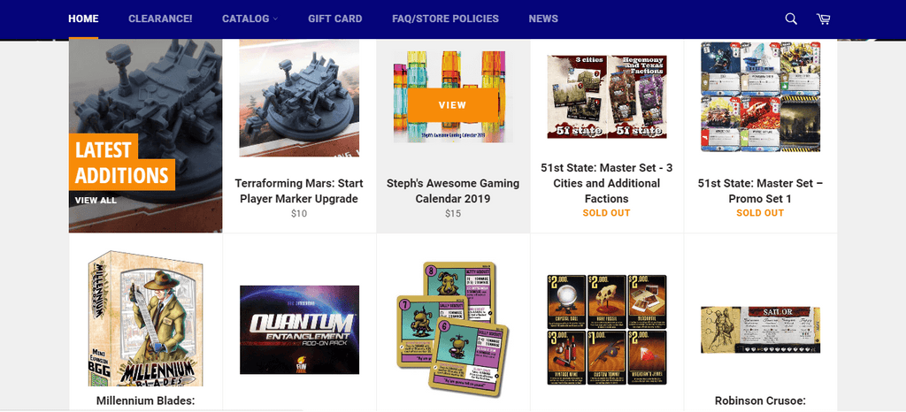 Board Game Geek Collection Page