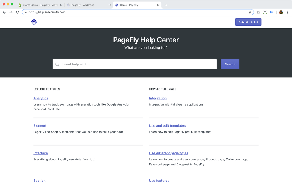 pagefly helpcenter