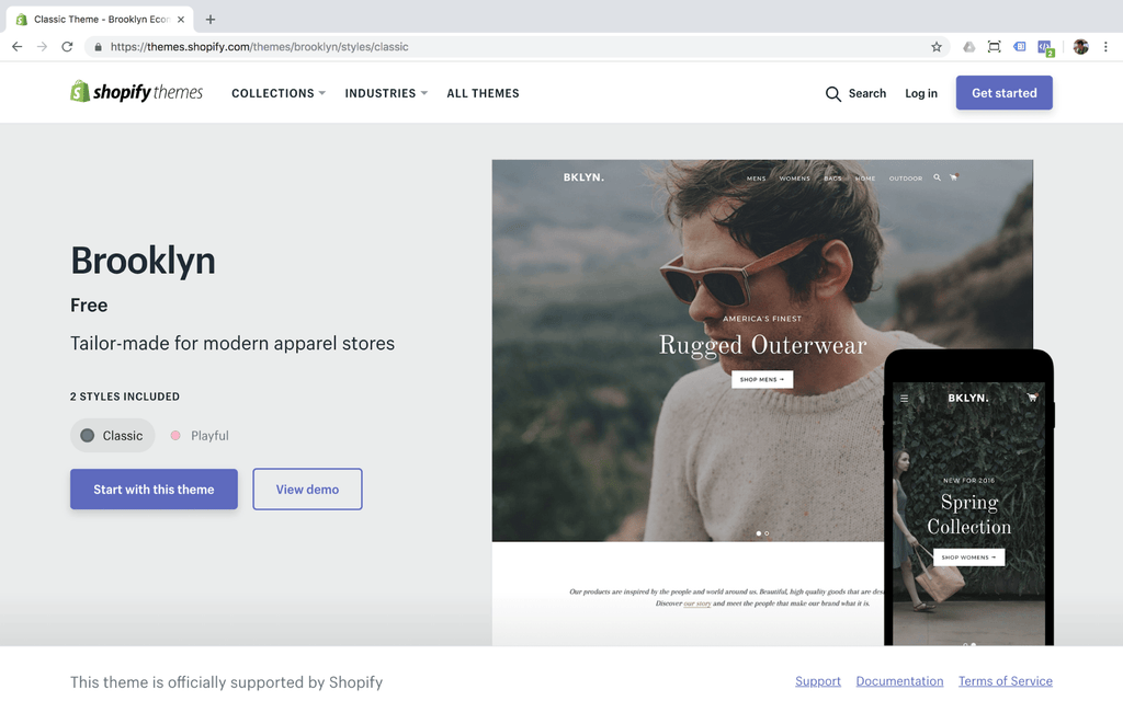 brooklyn shopify theme