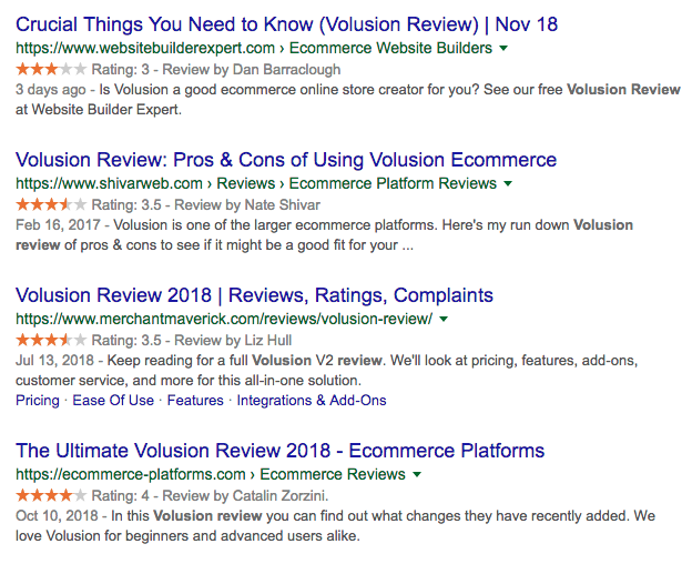volusion industry reviews
