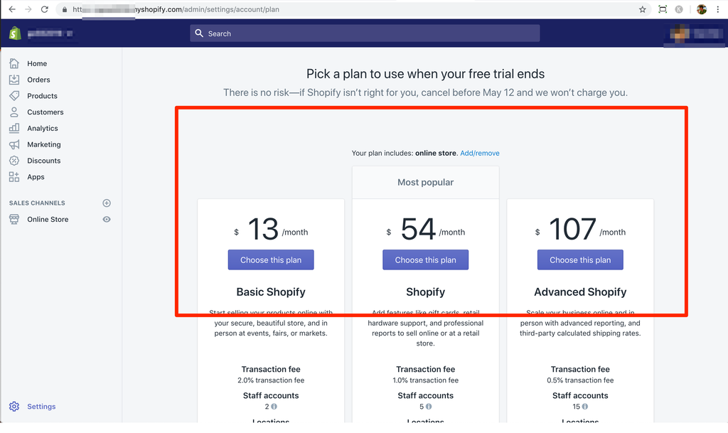 Shopify Philippines pricing