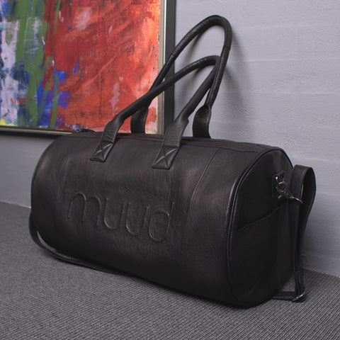 Drew large leather duffle bag