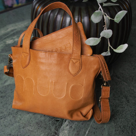 Laura mini leather handbag with clutch from muud