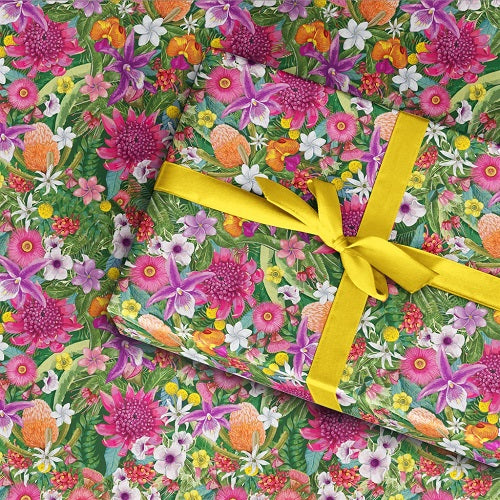 Folded Wrapping Paper : Tropicana Australiana Flowers – Card King
