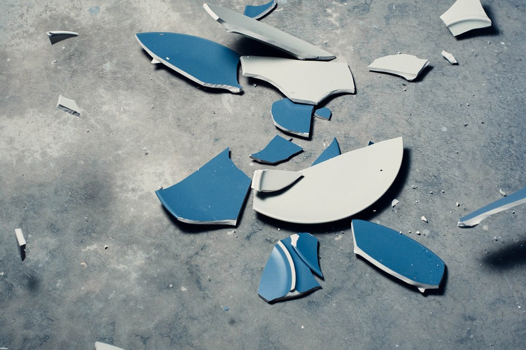 A smashed plate