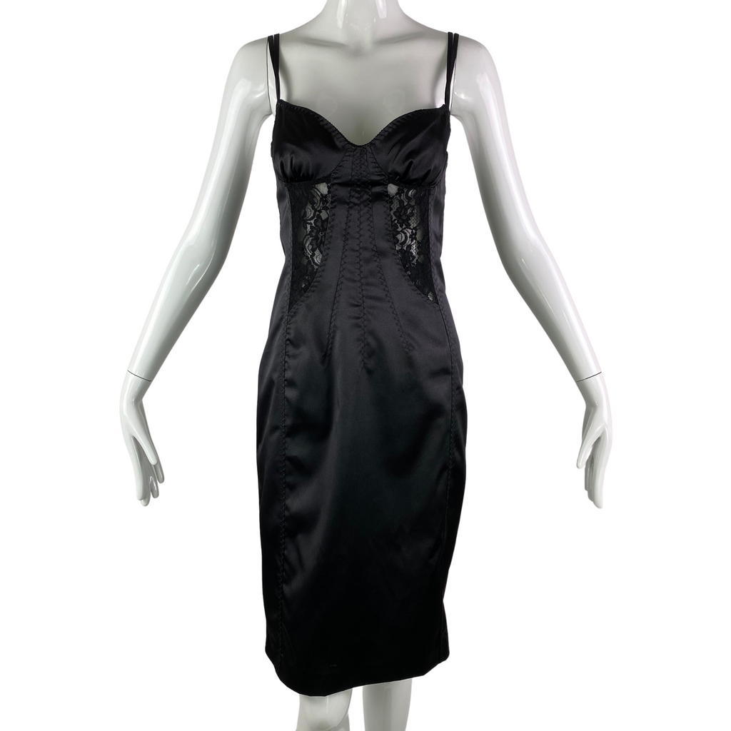 D&G Dolce & Gabbana Black Corset Dress – Jack Retro