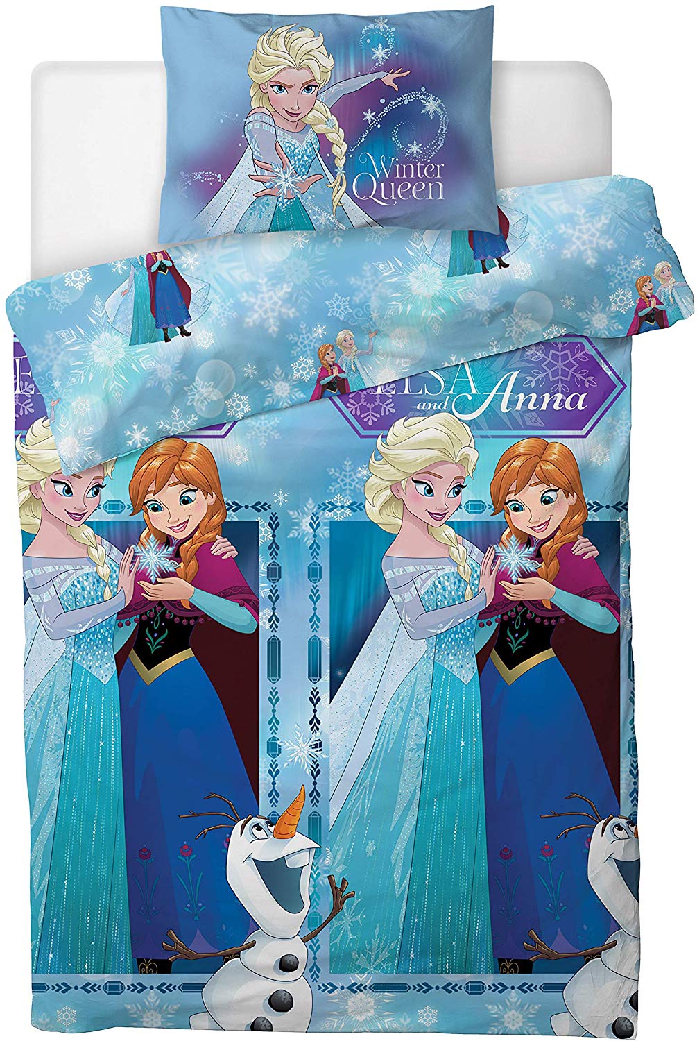 Disney Frozen Bedding Set Single Double Winter Queen Reversible D