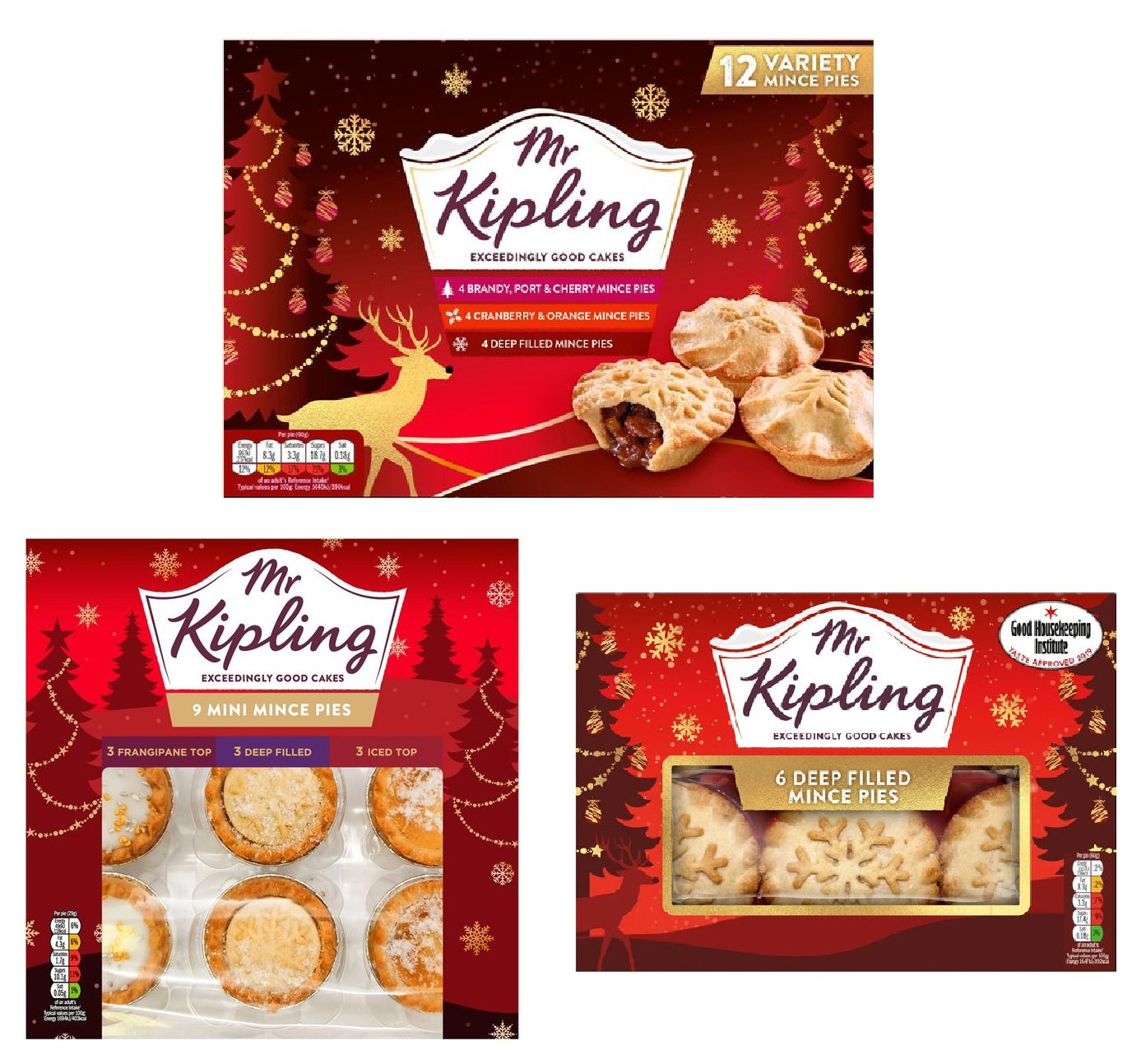 Mr. Kipling Mince Pie Variety - Traditional Christmas Treats, Festive