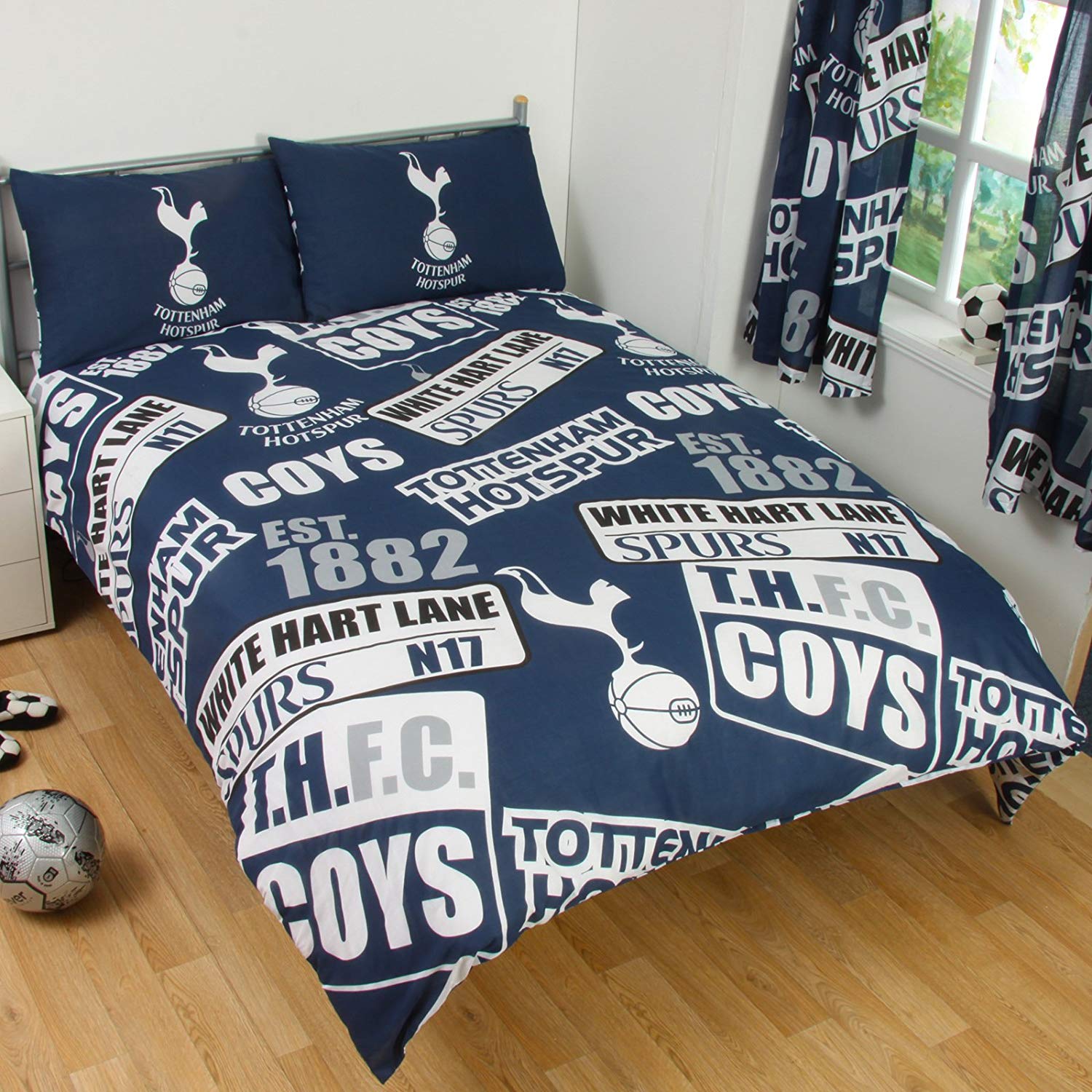 Tottenham Hotspur Patch Crest Duvet Set Double