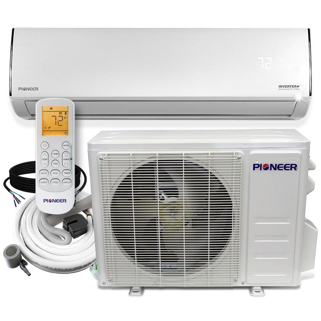 Pioneer® Diamante Series 12,000 BTU 19 SEER 230V Ductless Mini-Split Air Conditioner Heat Pump Full 