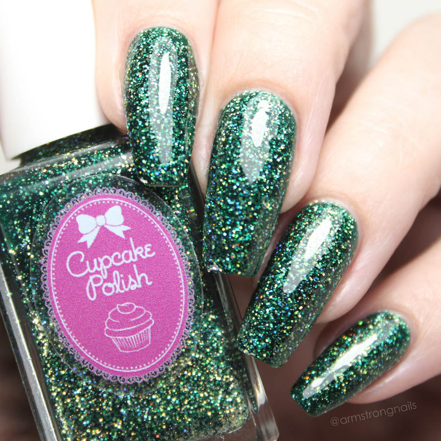 Emerald Holographic Glitter Indie Nail Polish By Cupcake Polish