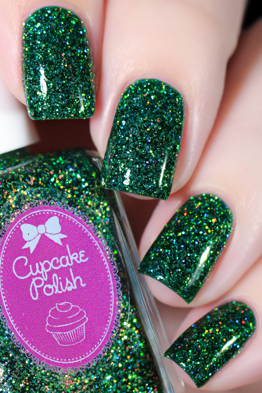 Emerald Holographic Glitter Indie Nail Polish By Cupcake Polish