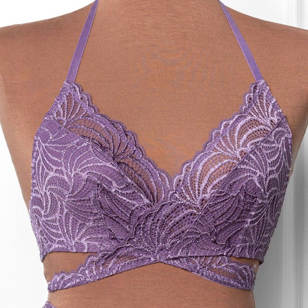Strappy Wrap Bralette - Lavender Haze by Mentionables