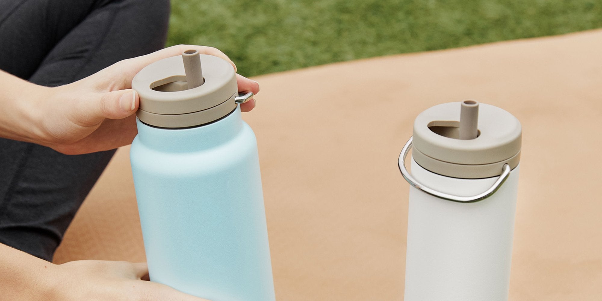 Insulated Water Bottles with Straw Lid