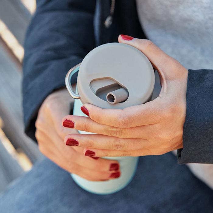 Twist Cap and Lid with Steel Straw