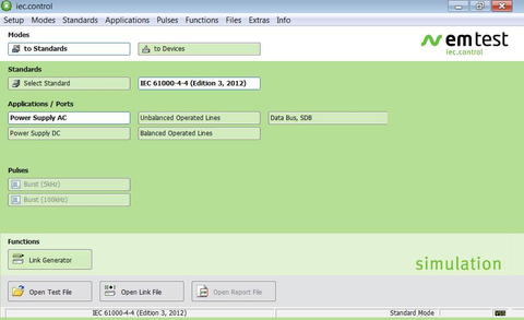 EM Test - EFT & Burst Control Software