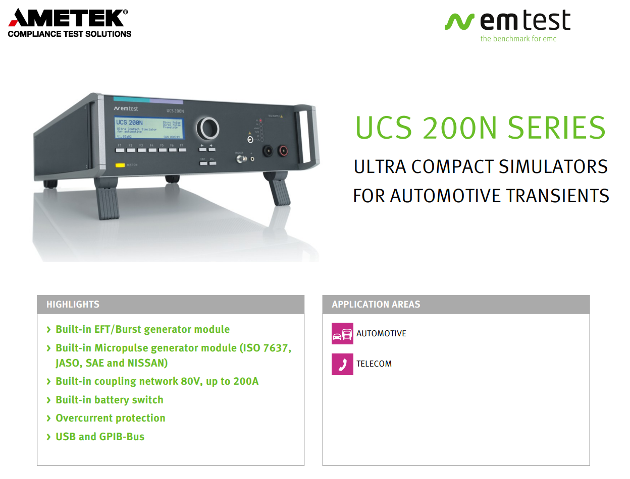 EM Test UCS 200N overview