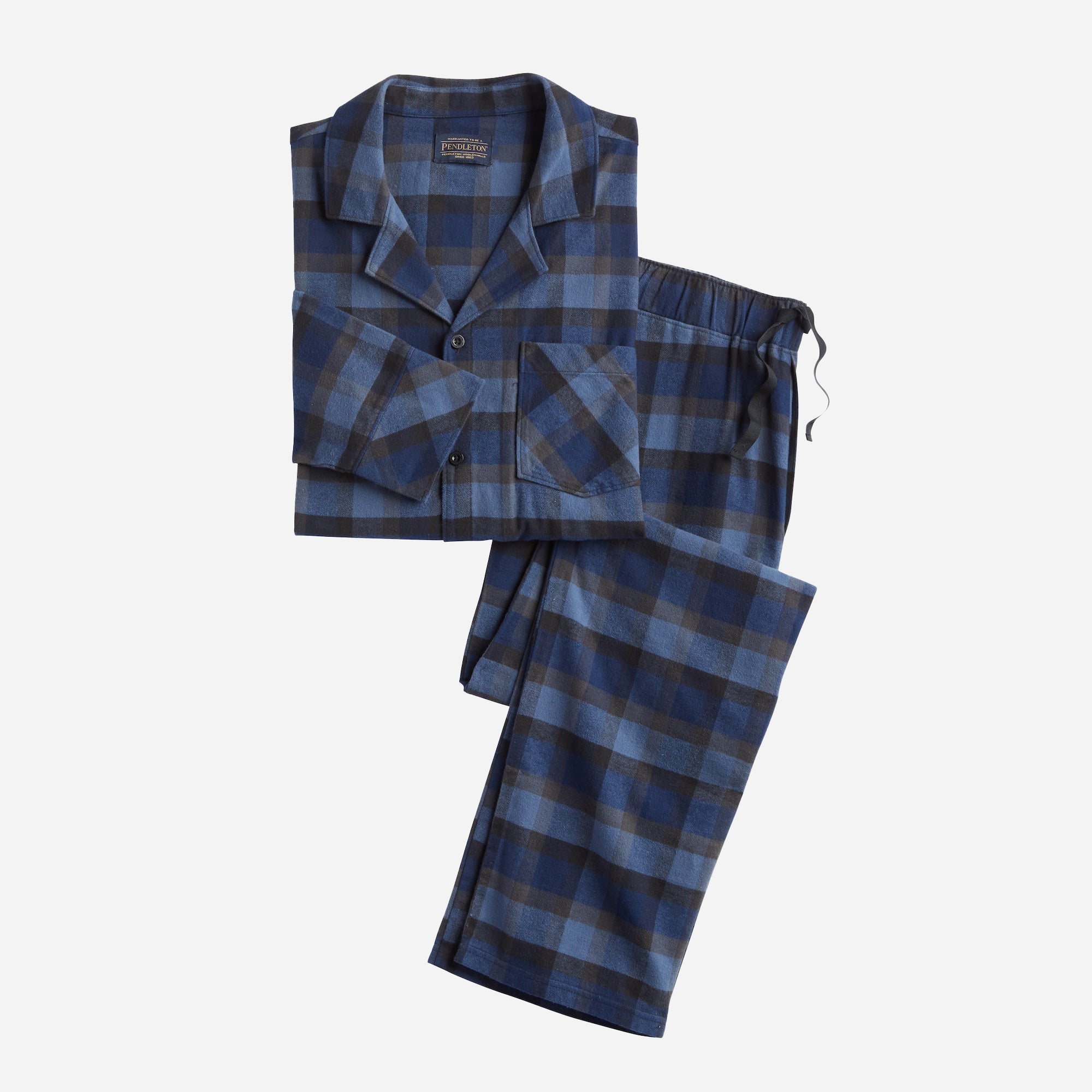 Pajama Set - Charcoal/Blue Rock Plaid