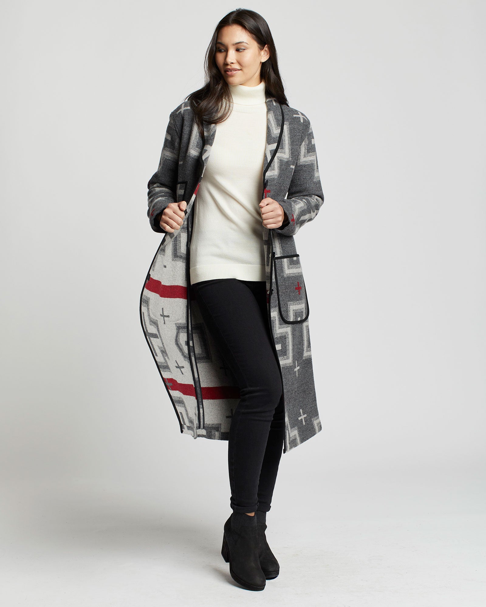 Shawl Collar Duster Coat - San Miguel