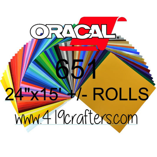 Hobby vinyl rolls, sign vinyl roll, Oracal 651,2 Rolls 24 x 5