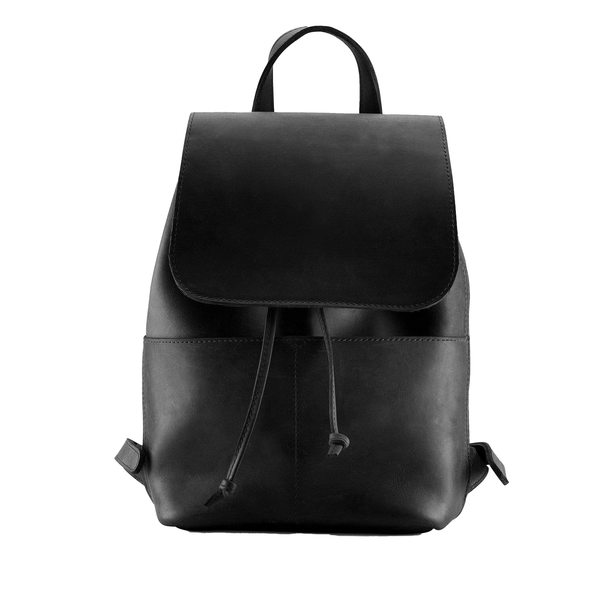 Ethically Crafted Sustainable Leather / Mari Backpack / Black / Genuine Full Grain Leather / Parker Clay / Certified B Corp