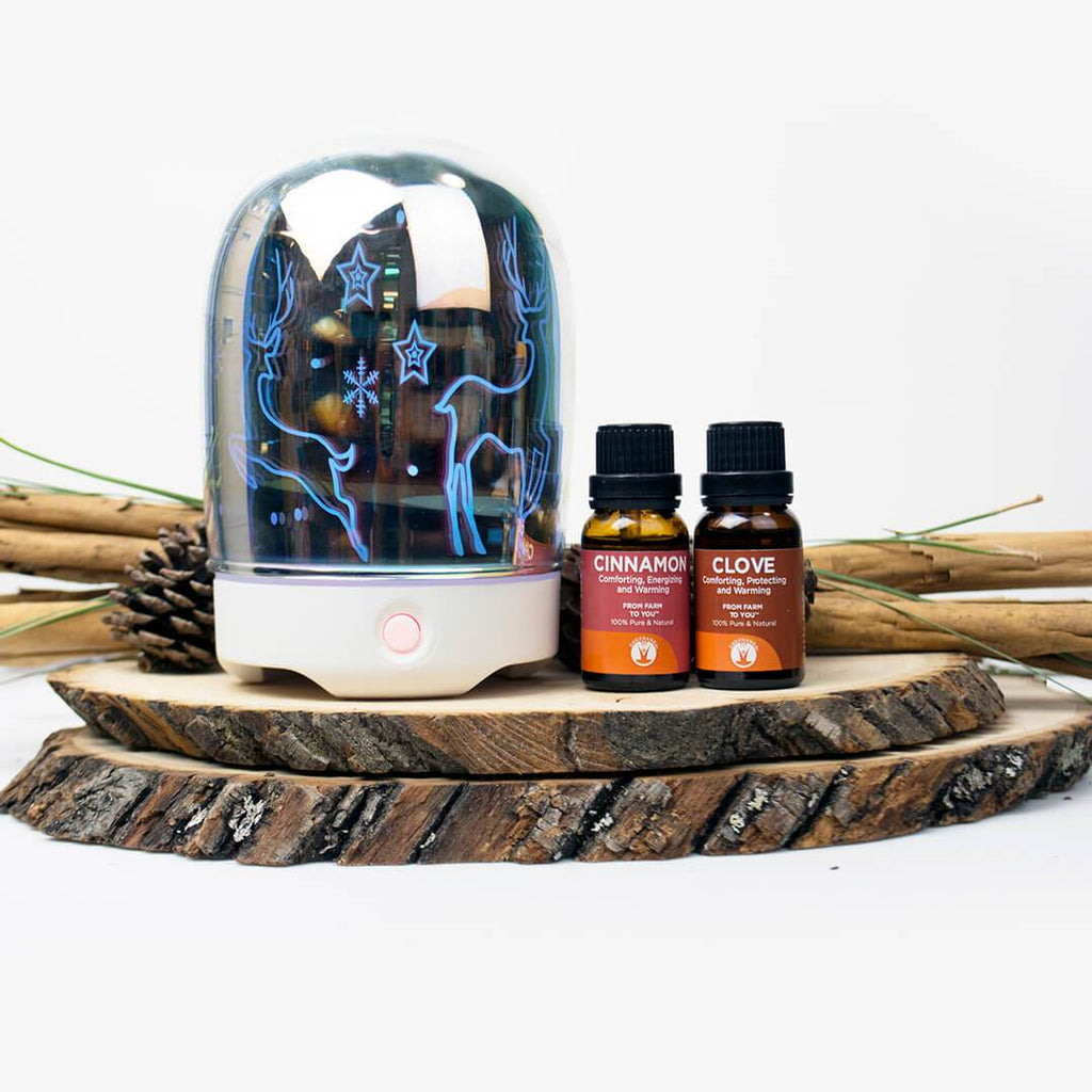 GuruNanda Reindeer™ 3D Glass Essential Oil Diffuser Plus 2