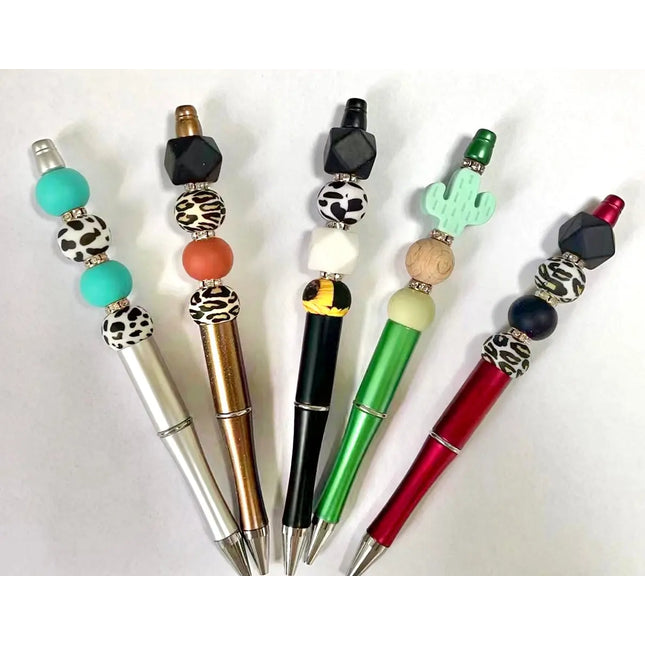 Metallic DIY Blank Pens for Beads, Beadable Pens to Customize
