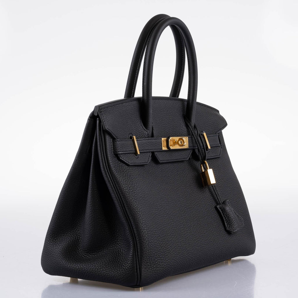 Hermès Birkin 30 Black Togo Gold Hardware - 2021, Z – JaneFinds