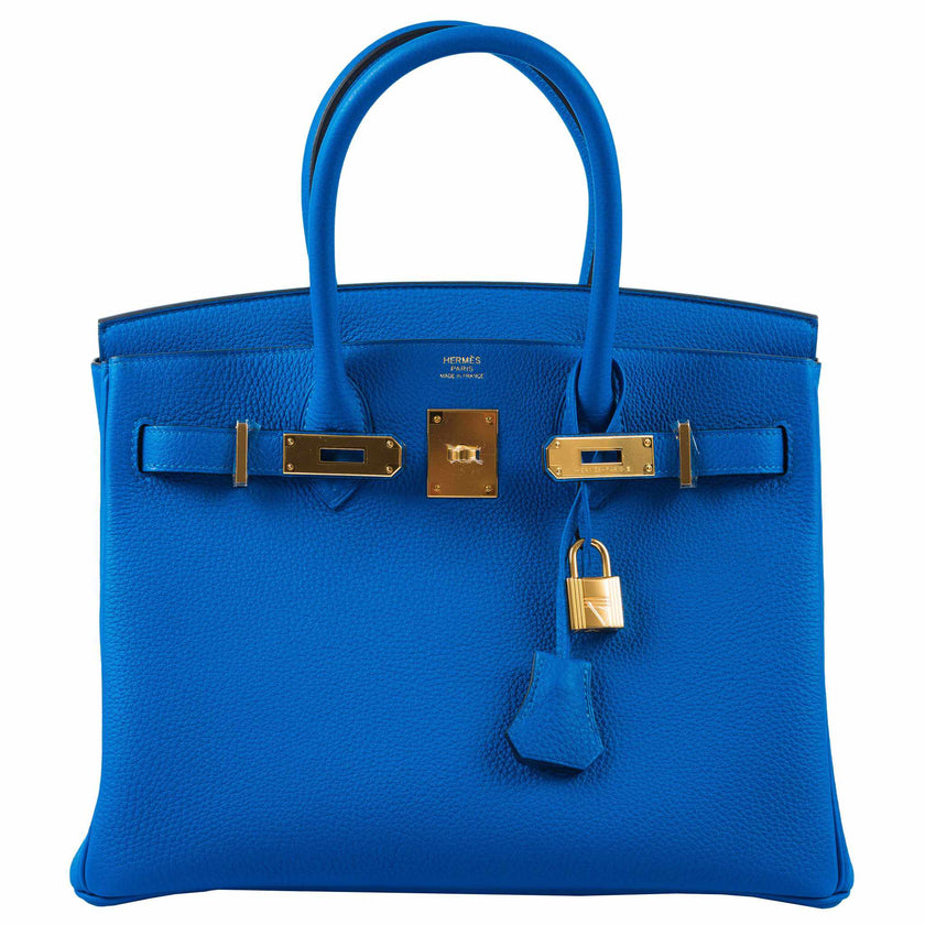 Hermès Birkin 30 Blue Zellige Togo Gold Hardware – JaneFinds