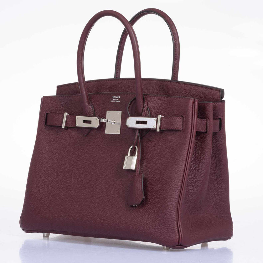 Hermès Birkin 30 Bordeaux Togo Palladium Hardware – JaneFinds