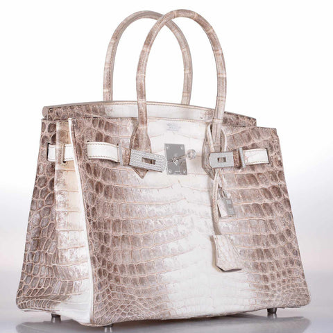 himalayan crocodile birkin with white gold detailing and 245 diamonds