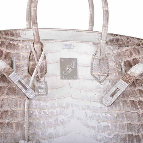 Hermes Birkin 25 Himalaya Niloticus Crocodile Palladium Hardware