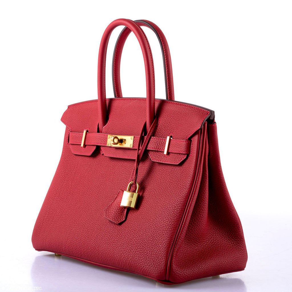 Hermès Birkin 30 Rouge Vif Togo Gold Hardware - 2020, Y – JaneFinds