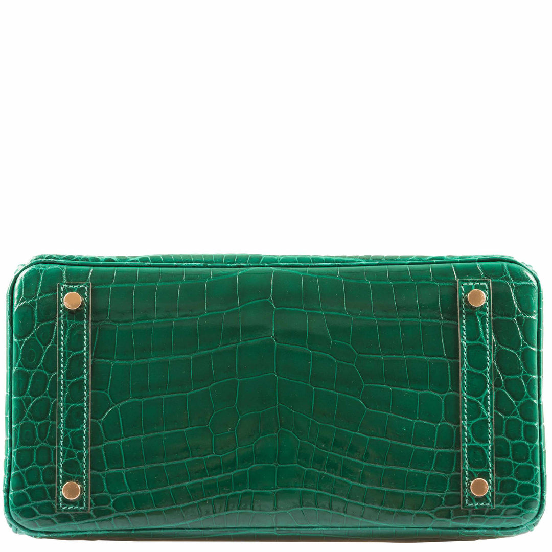 Hermès Birkin 30 Vert Emerald Niloticus Crocodile Gold Hardware – JaneFinds