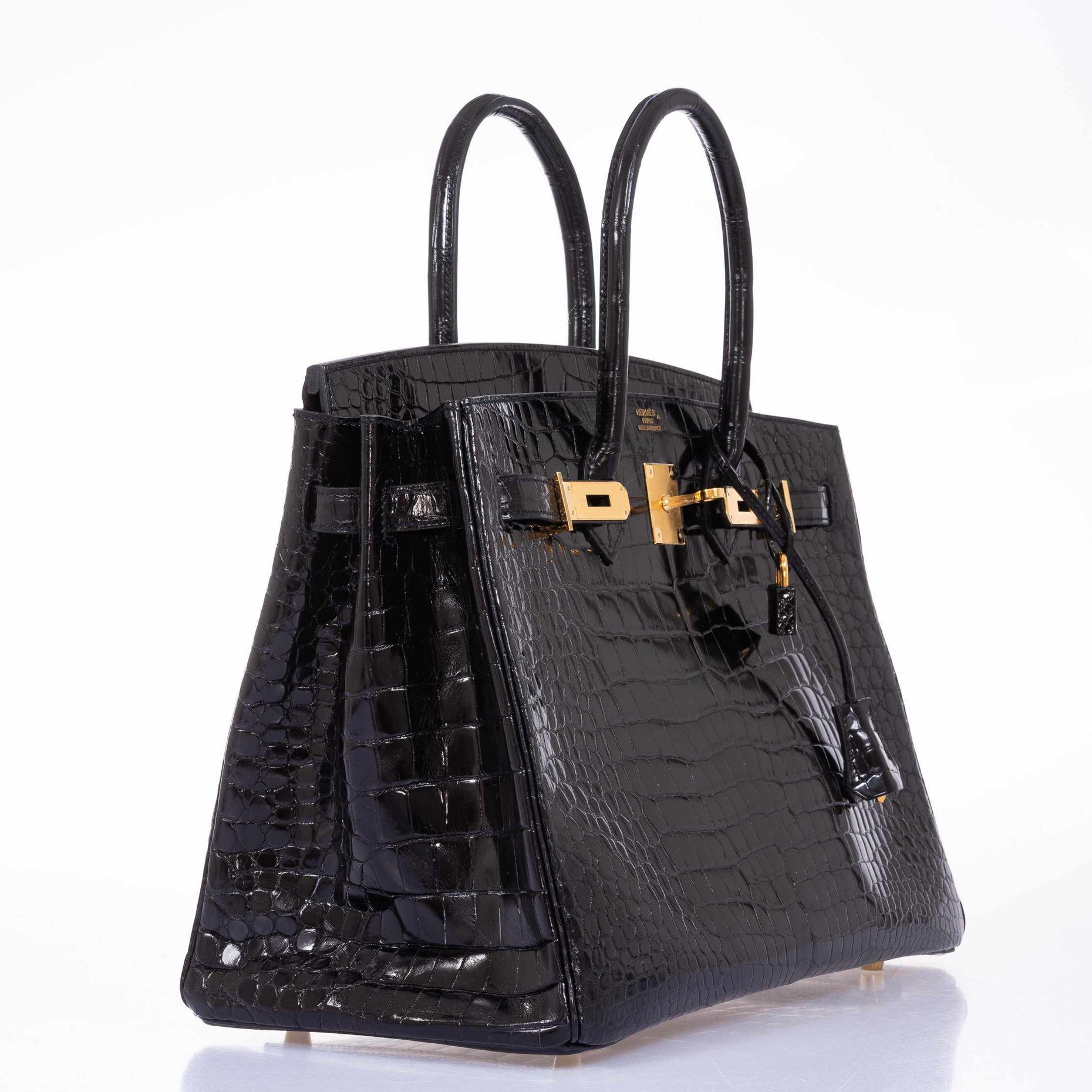 Hermès Birkin 35 Black Shiny Porosus Crocodile Gold Hardware – JaneFinds