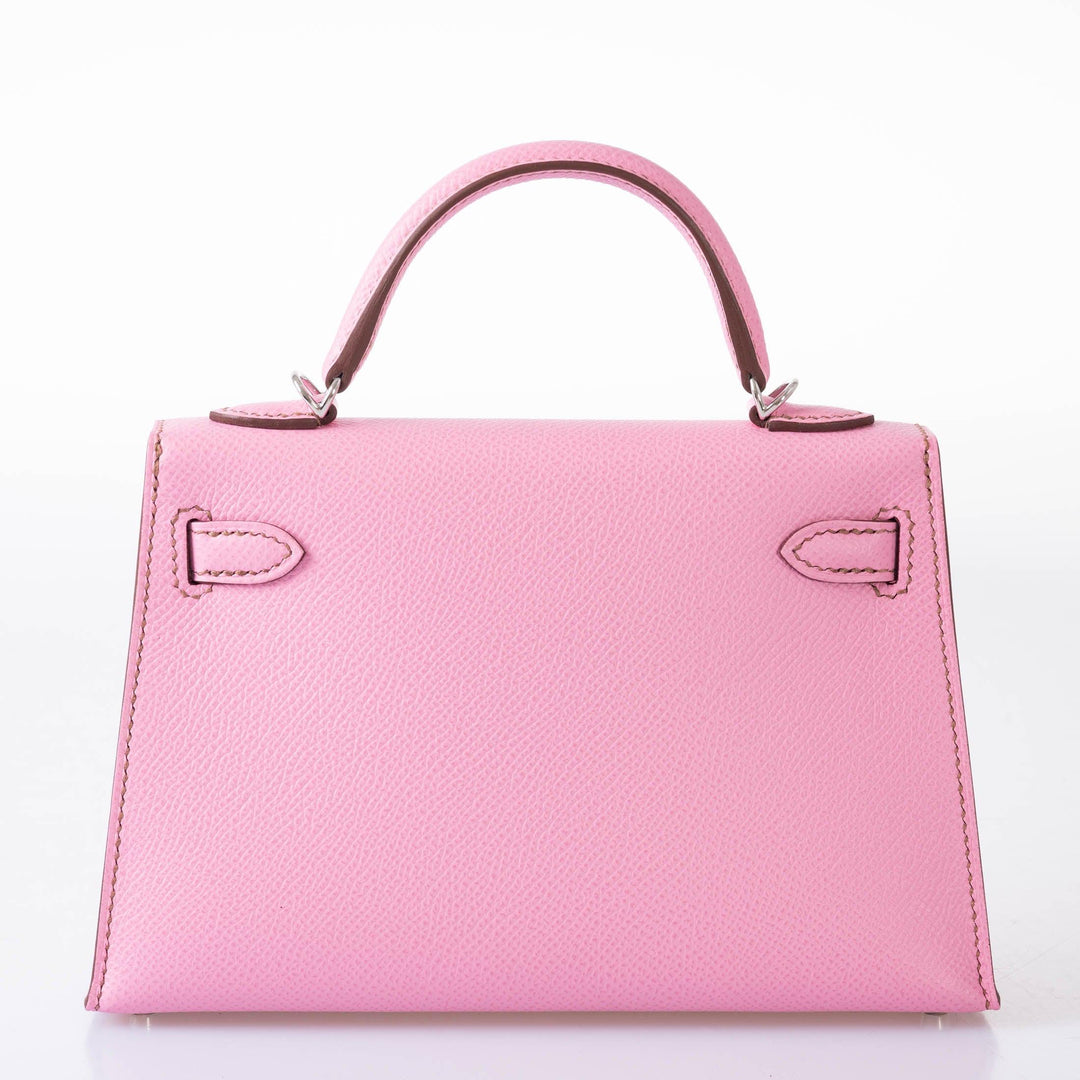 Hermès Kelly 20 Mini II Sellier 5P Bubblegum Pink Epsom Palladium Hard ...