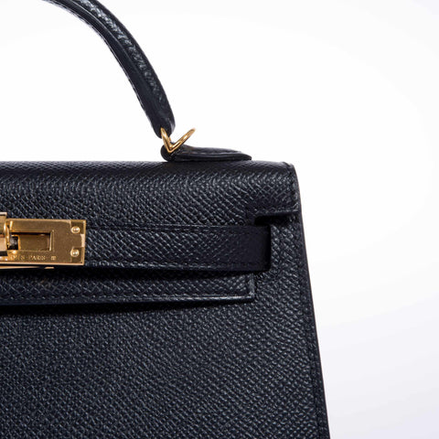 hermes mini kelly black epsom