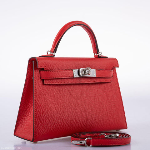 hermes mini kelly red