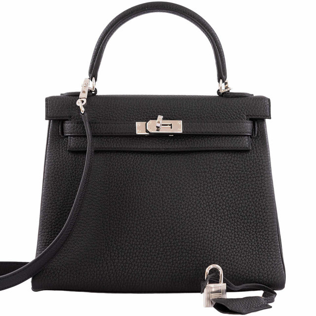 Hermes Kelly 25 Retourne Black Togo Palladium Hardware - – JaneFinds