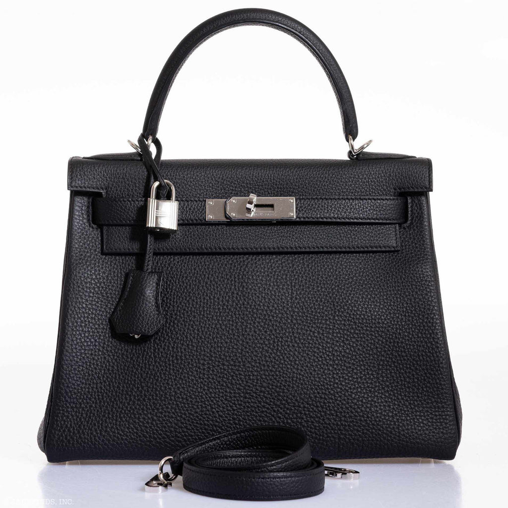 Hermès Kelly 28 Retourne Black Togo Palladium Hardware – JaneFinds