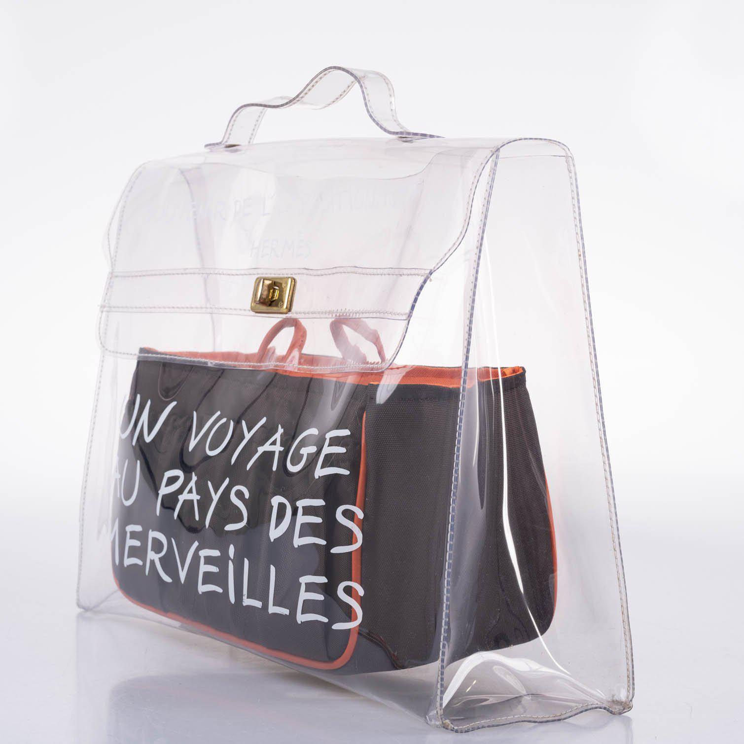 Hermes Kelly 40 Transparent Vinyl Beach Bag Souvenir De L Exposition