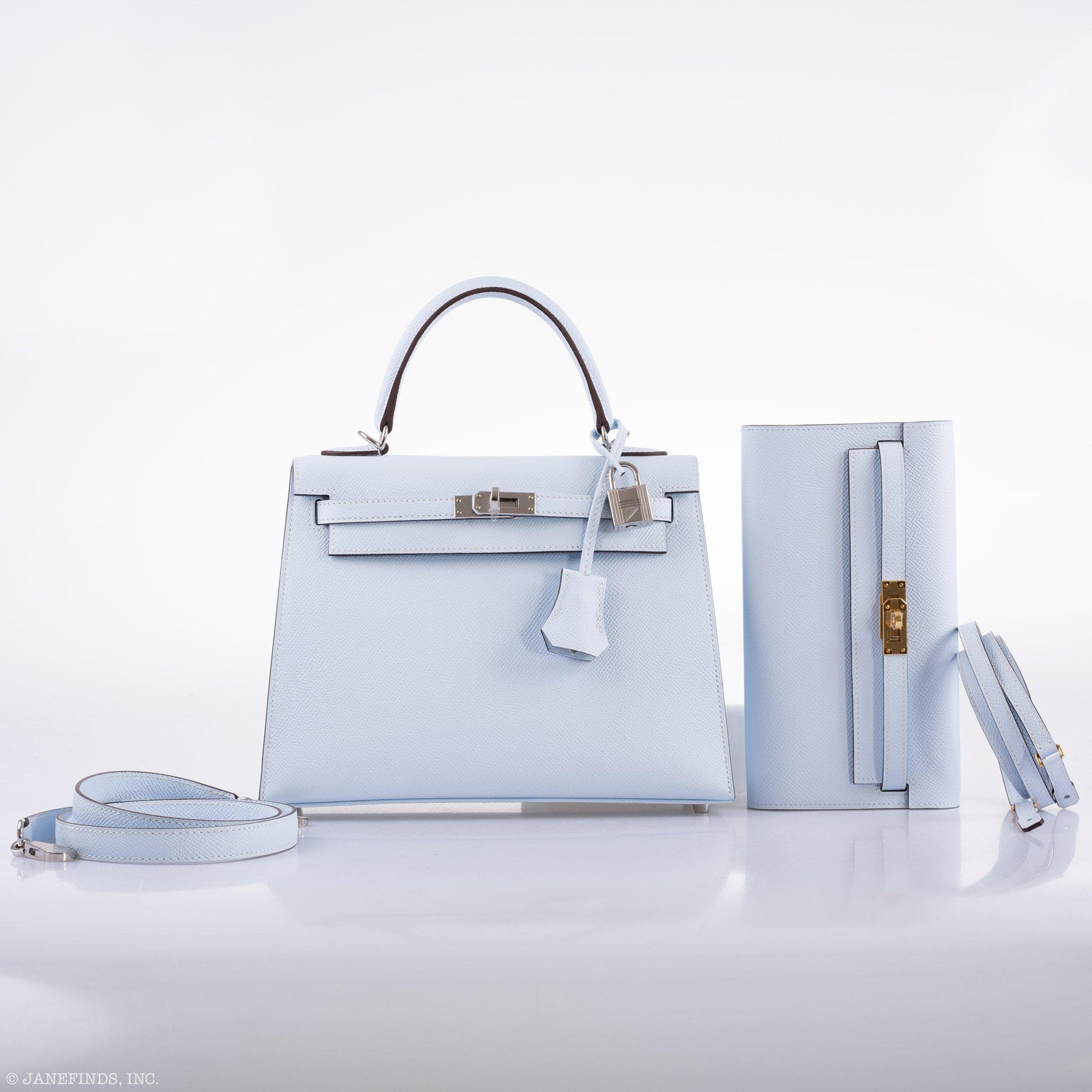 Hermès Kelly Wallet To Go Blue Brume Epsom Gold Hardware – JaneFinds