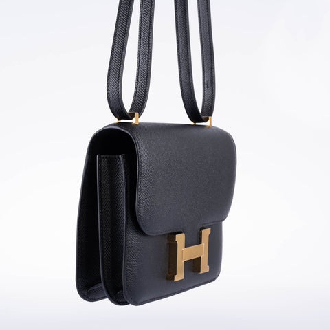 Hermès Mini Constance 18 Black Epsom with Gold Hardware - 2019, D –  JaneFinds